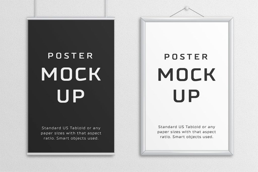 时尚高端简约多用途的高品质海报poster-mock-up-