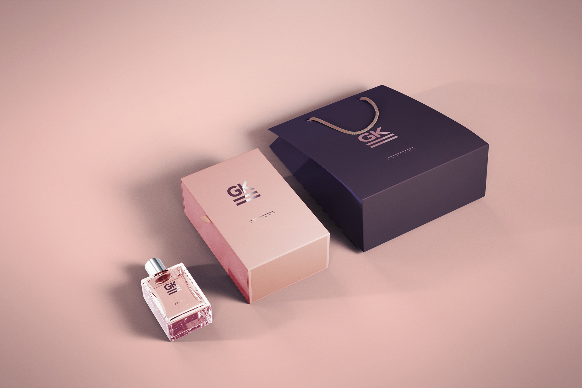 高品质高端高档香水包装盒Perfume Mock-up #3