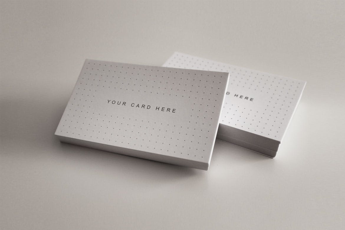 高品质的逼真质感名片设计VI样机business-cards