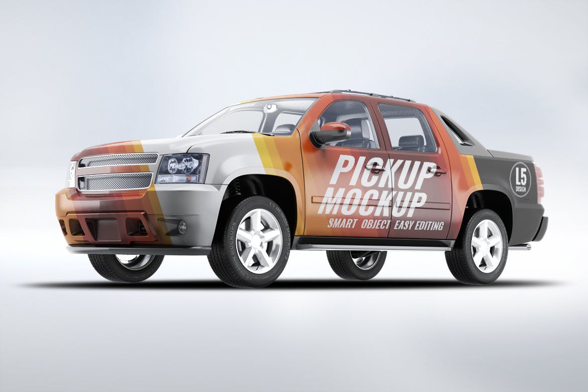 高品质的少见稀有4X4皮卡车体广告pickup-truck-