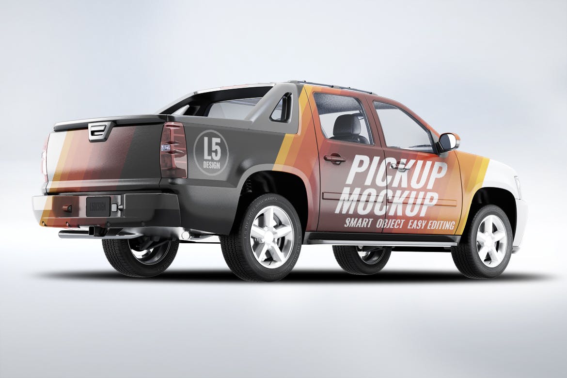 高品质的少见稀有4X4皮卡车体广告pickup-truck-