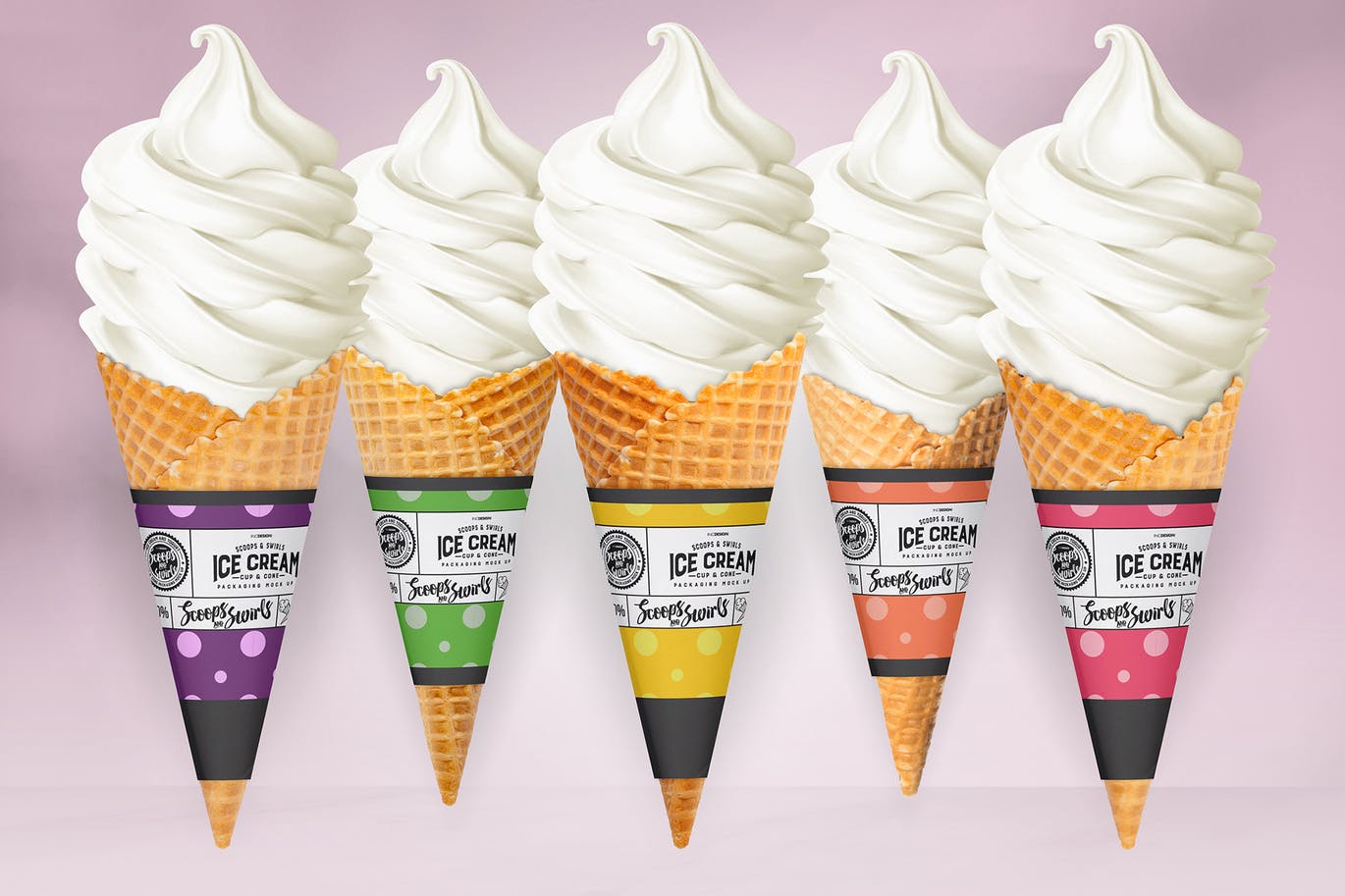 冰淇淋酸奶杯锥形包装设计ice-cream-or-yogur