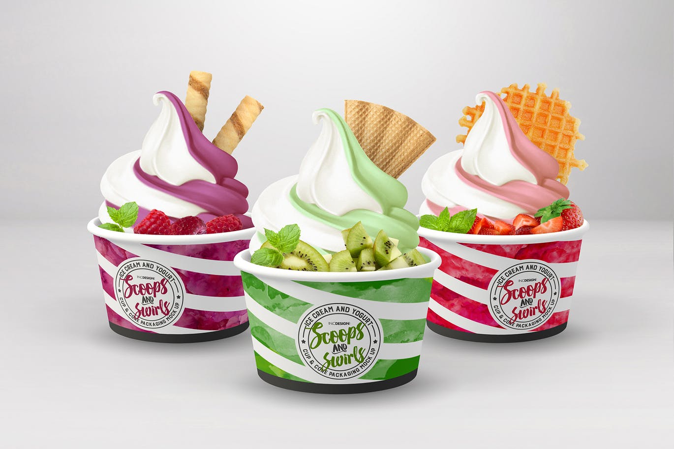 冰淇淋酸奶杯锥形包装设计ice-cream-or-yogur
