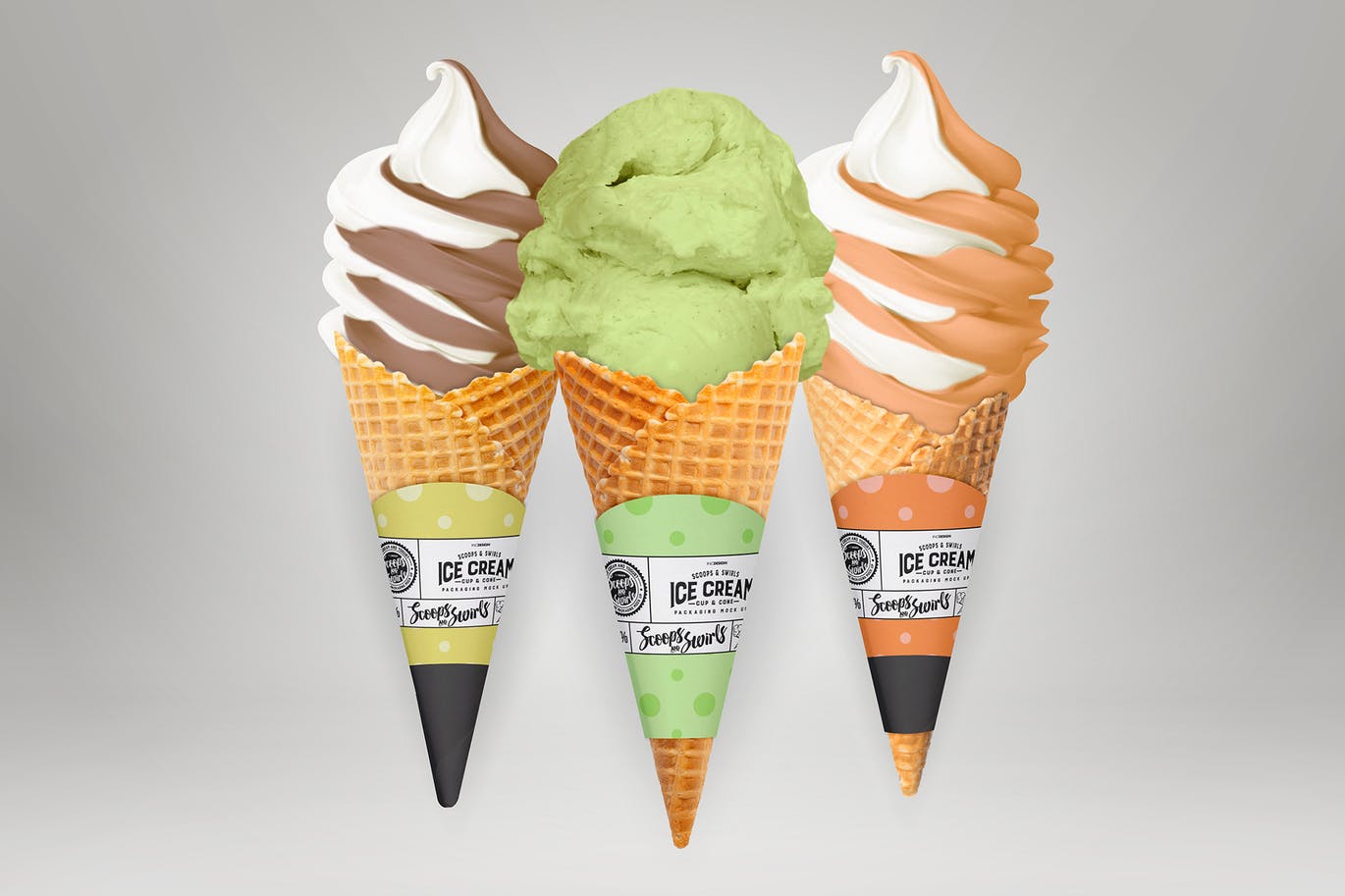 冰淇淋纸杯纸筒包装展示模型 Ice Cream or Yog