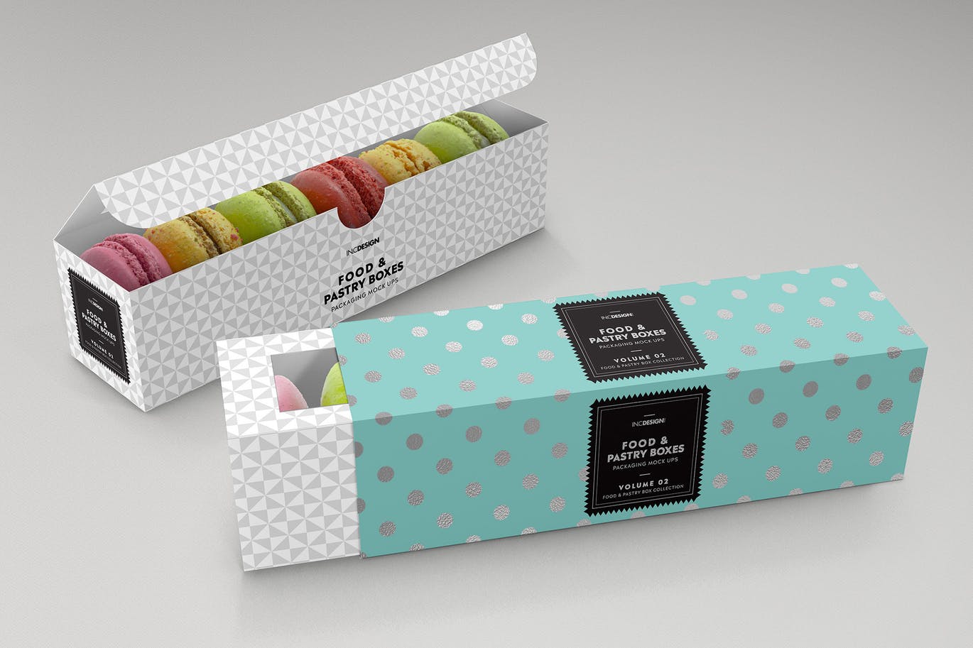 高品质高端食品糕点包装样机模型 food-pastry-bo