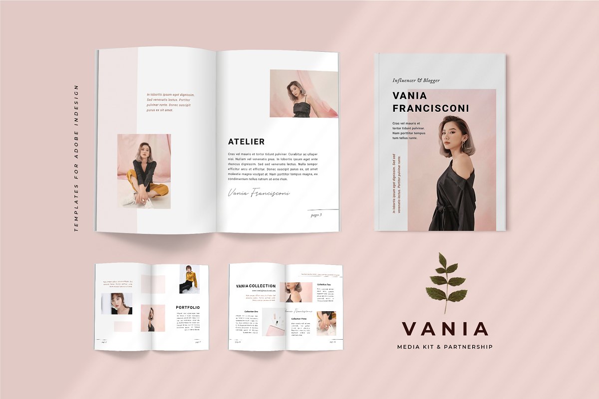 Vania时尚媒体博客宣传册设计模板 Vania Media