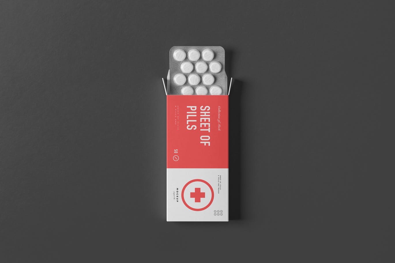 时尚高端的药品盒包装设计VI样机pills-box-mock