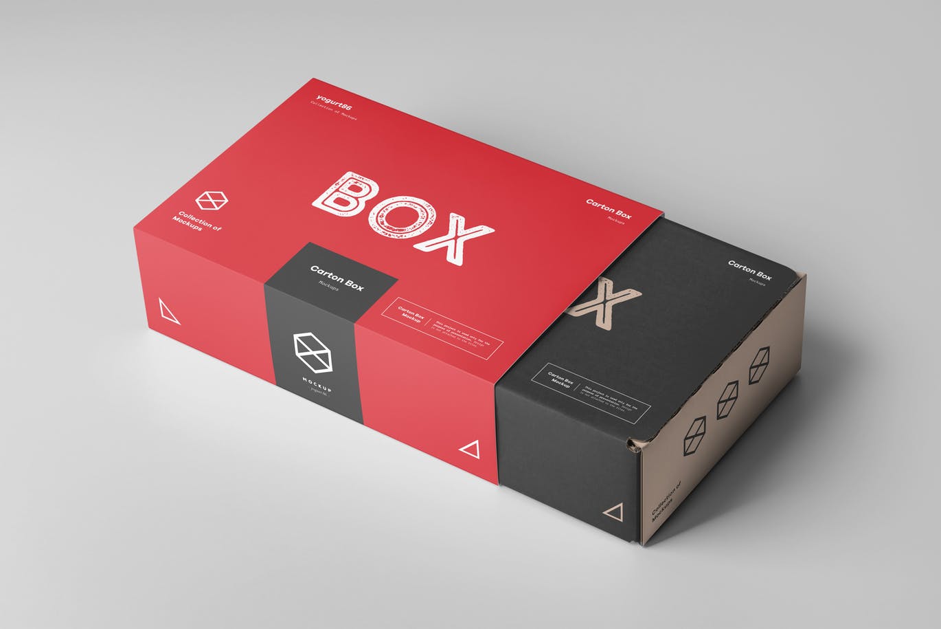 时尚高端高品质的盒子包装carton-box-mock-up