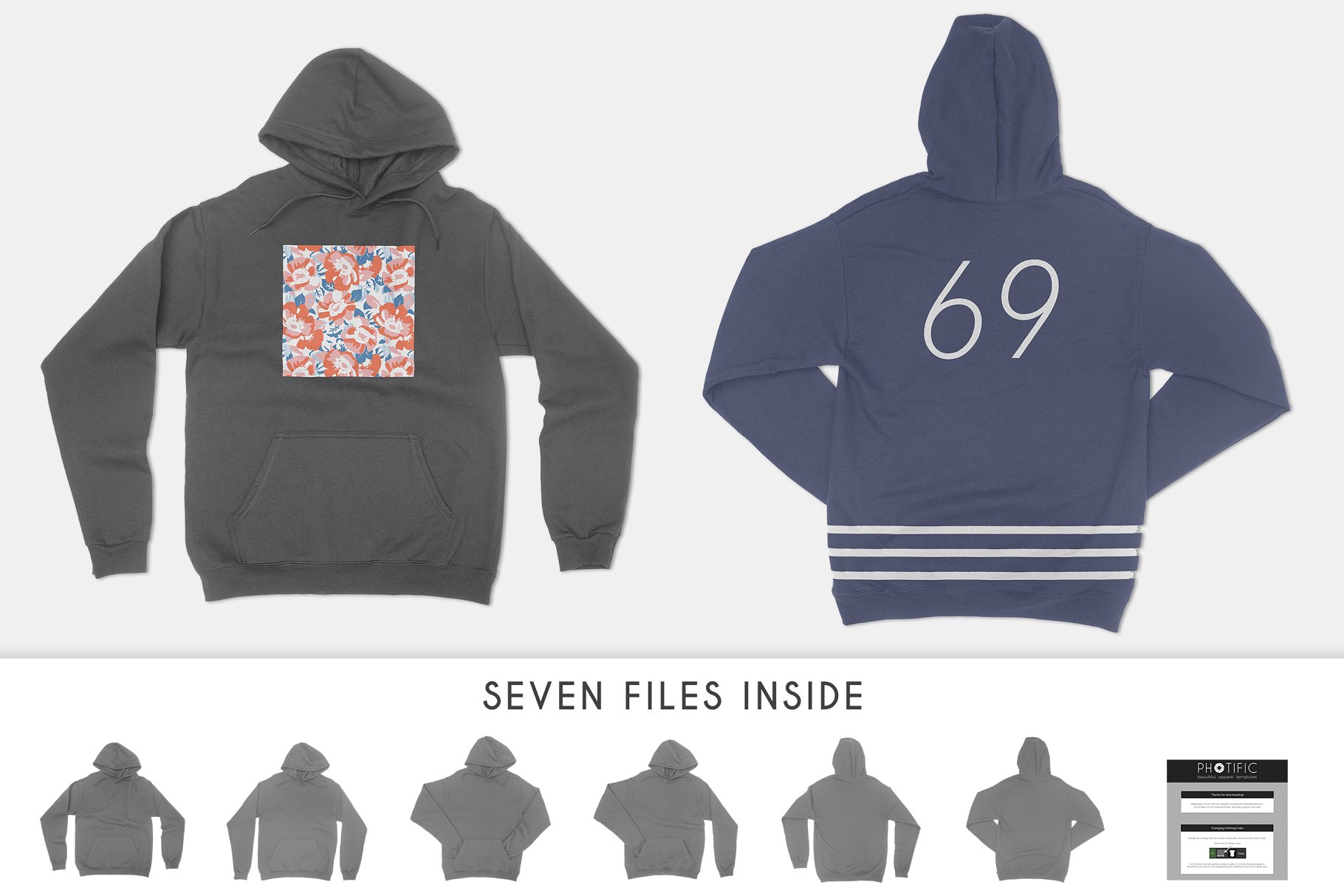 卫衣图形设计样机 6 Hoodie Sweatshirt A