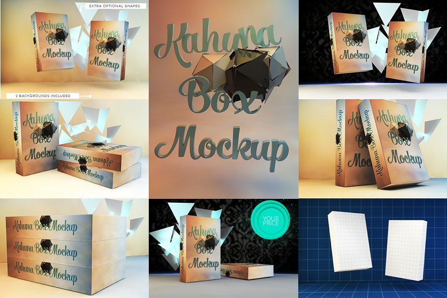 盒子样机素材 Box Mockup Kit #140083