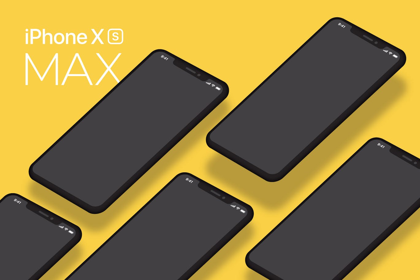 等轴等距的多彩的iPhone XS MAX样机iphone-