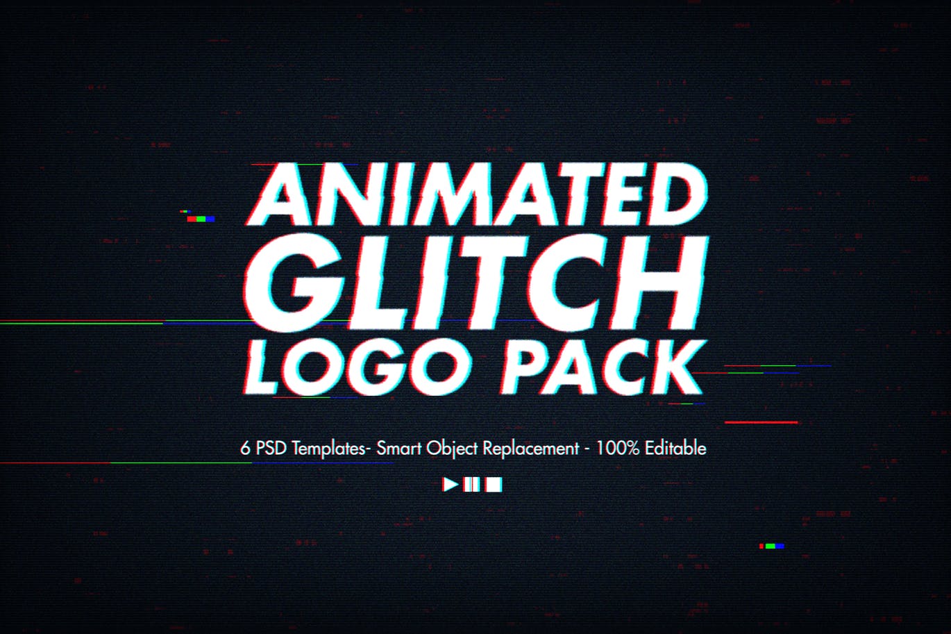 动画小故障logo标志动态GIF样机35animated-g