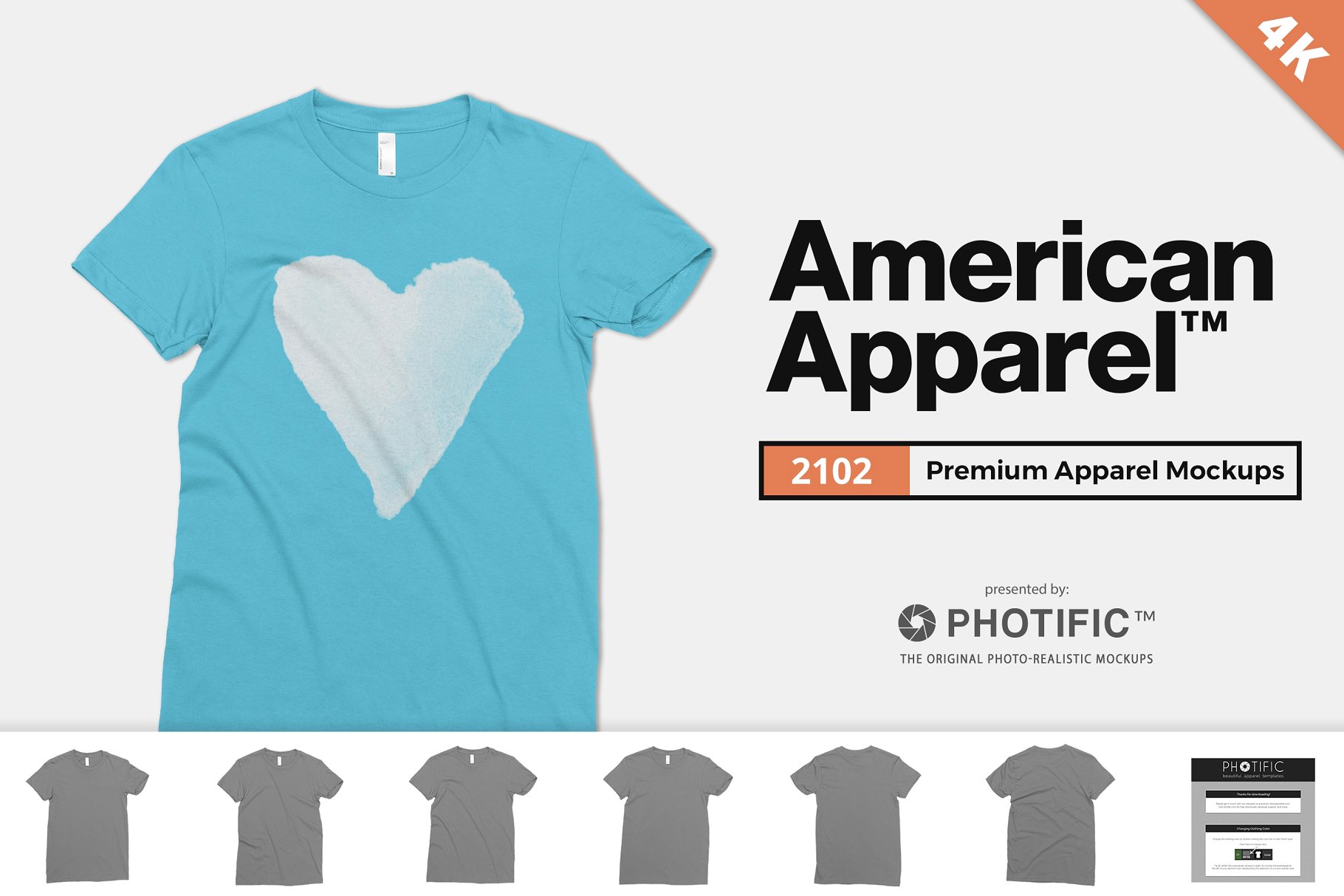 典型的美式T恤样机 American Apparel #14