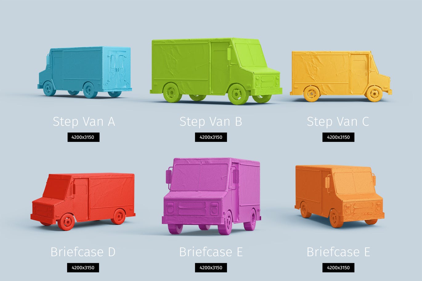 时尚个性的DIY纸质质感的小货车 #269925