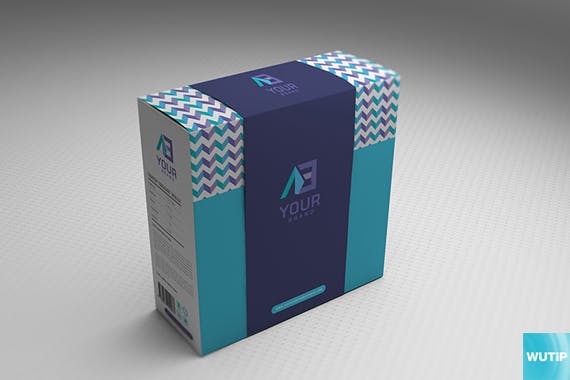 时尚多用途的包装盒包装设计VI样机展示模型package-b