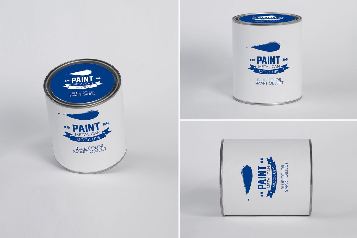 简约时尚的油漆桶包装设计VI展示模型paint-can-mo