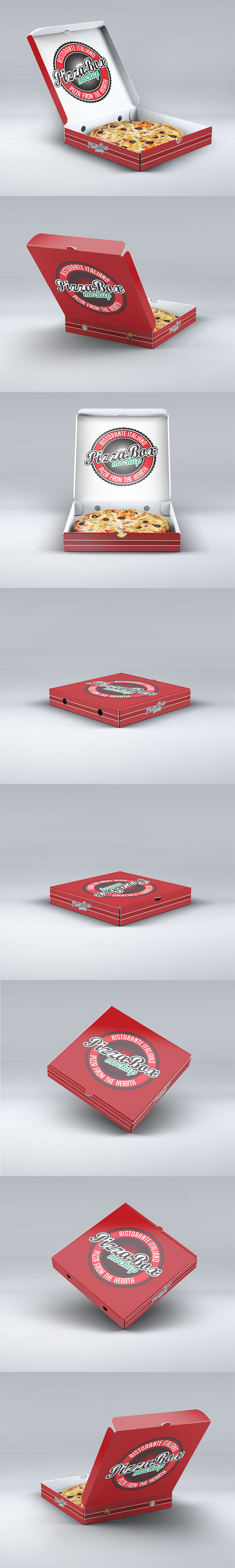 精致的食品包装披萨pizza盒子pizza-box-mock