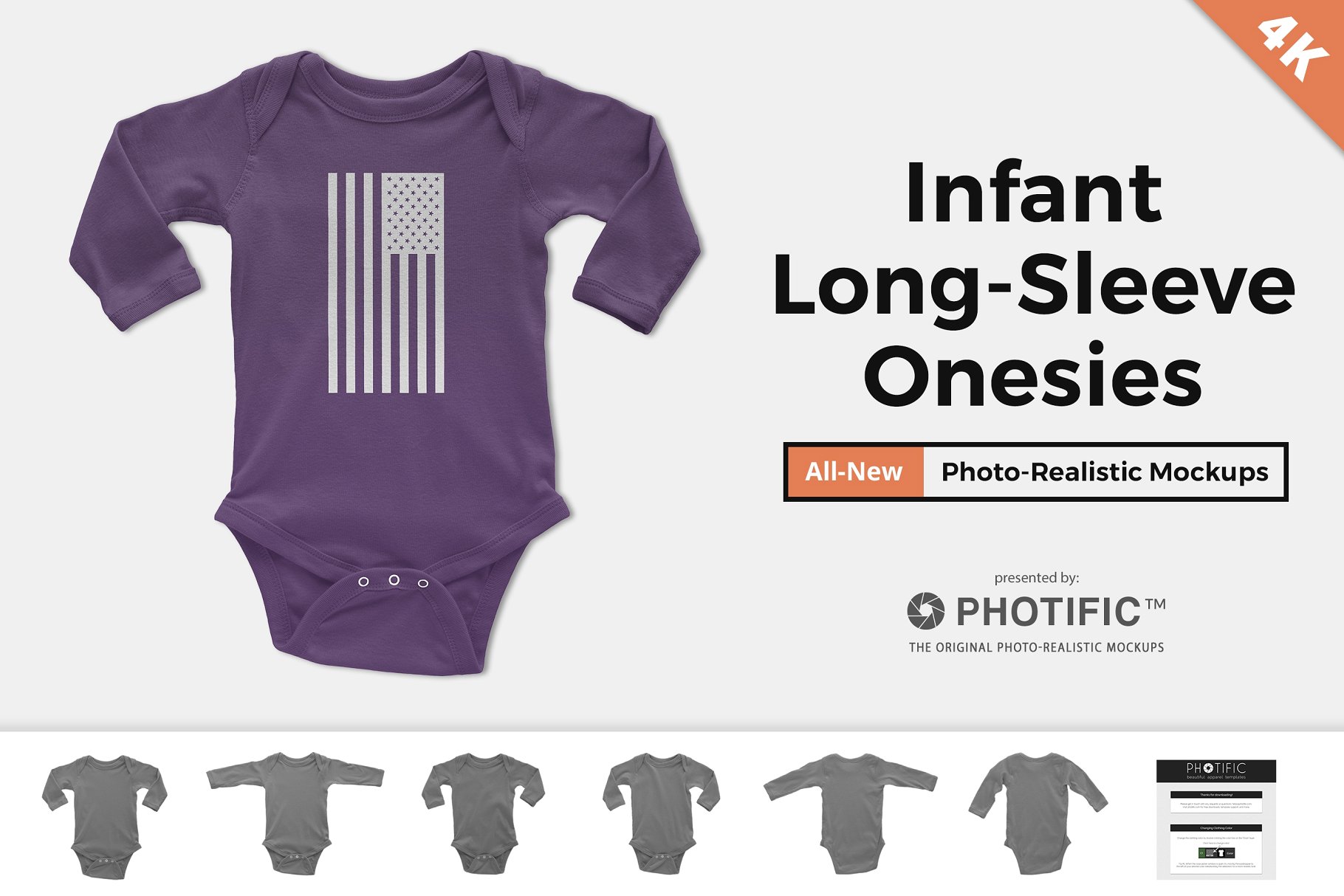 婴儿长袖衣服纹样设计展示样机 Infant Long #14
