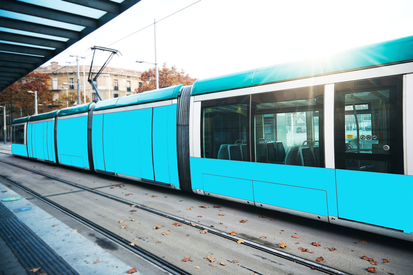 电车轻轨地铁轨道车体广告标牌tramway_signage_