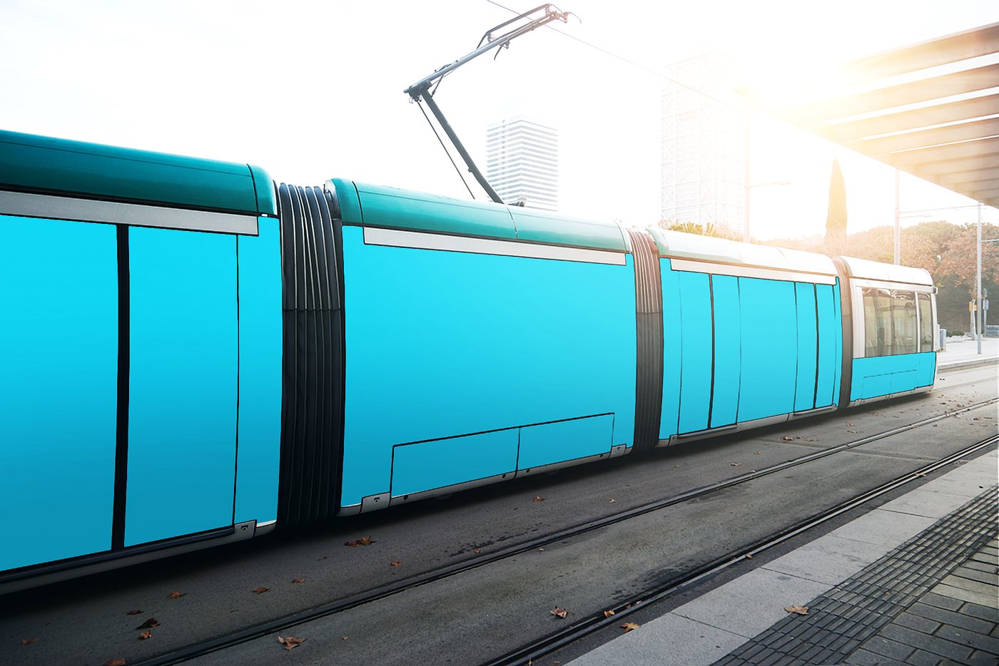 电车轻轨地铁轨道车体广告标牌tramway_signage_