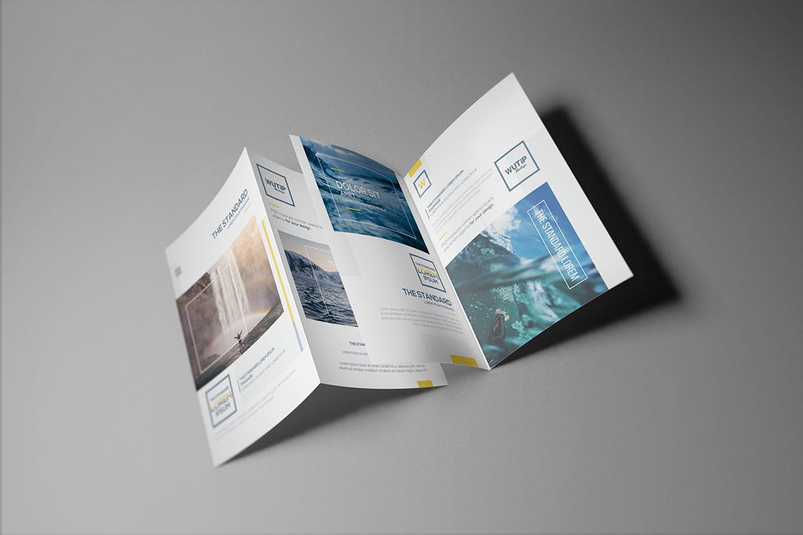 时尚高端的A5尺寸房地产双折页两-fold-brochure