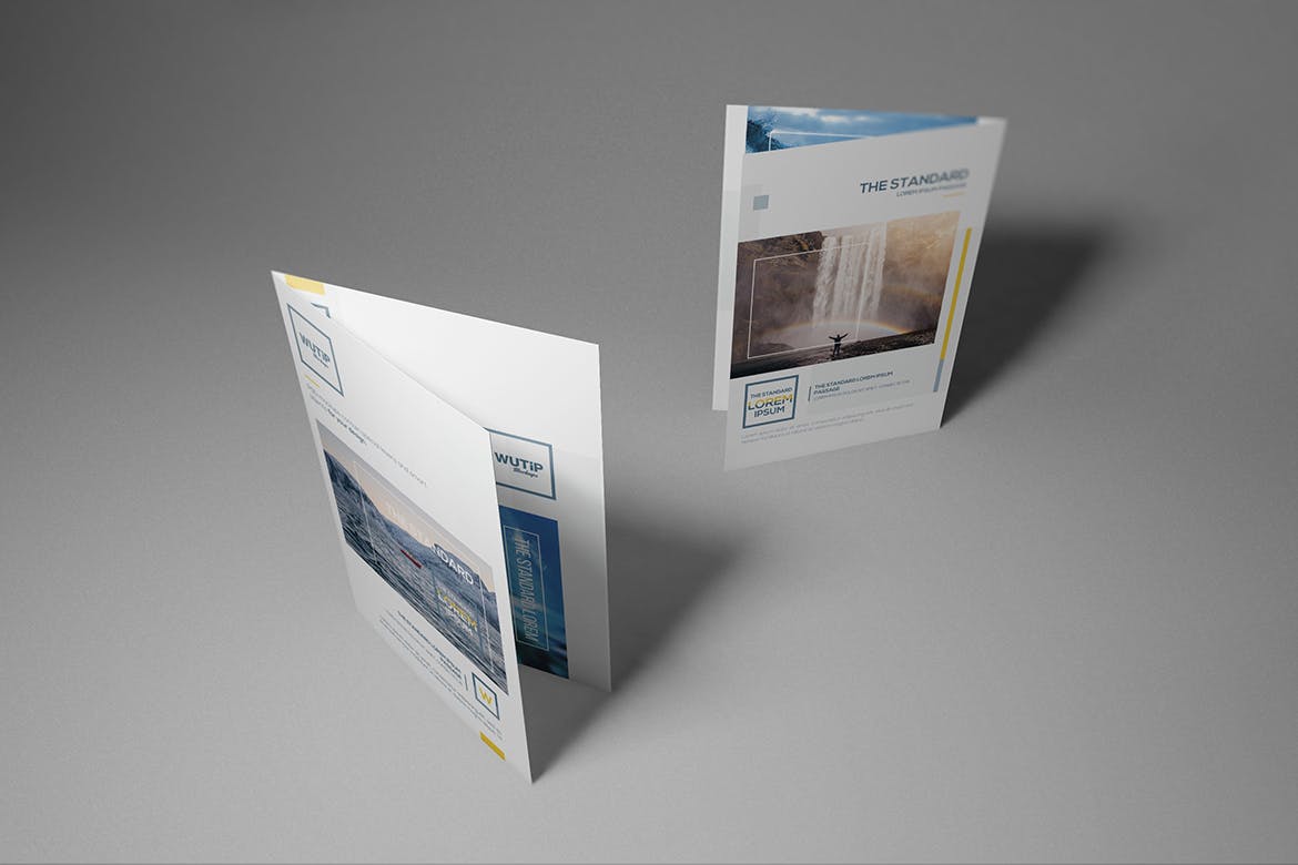 时尚高端的A5尺寸房地产双折页两-fold-brochure