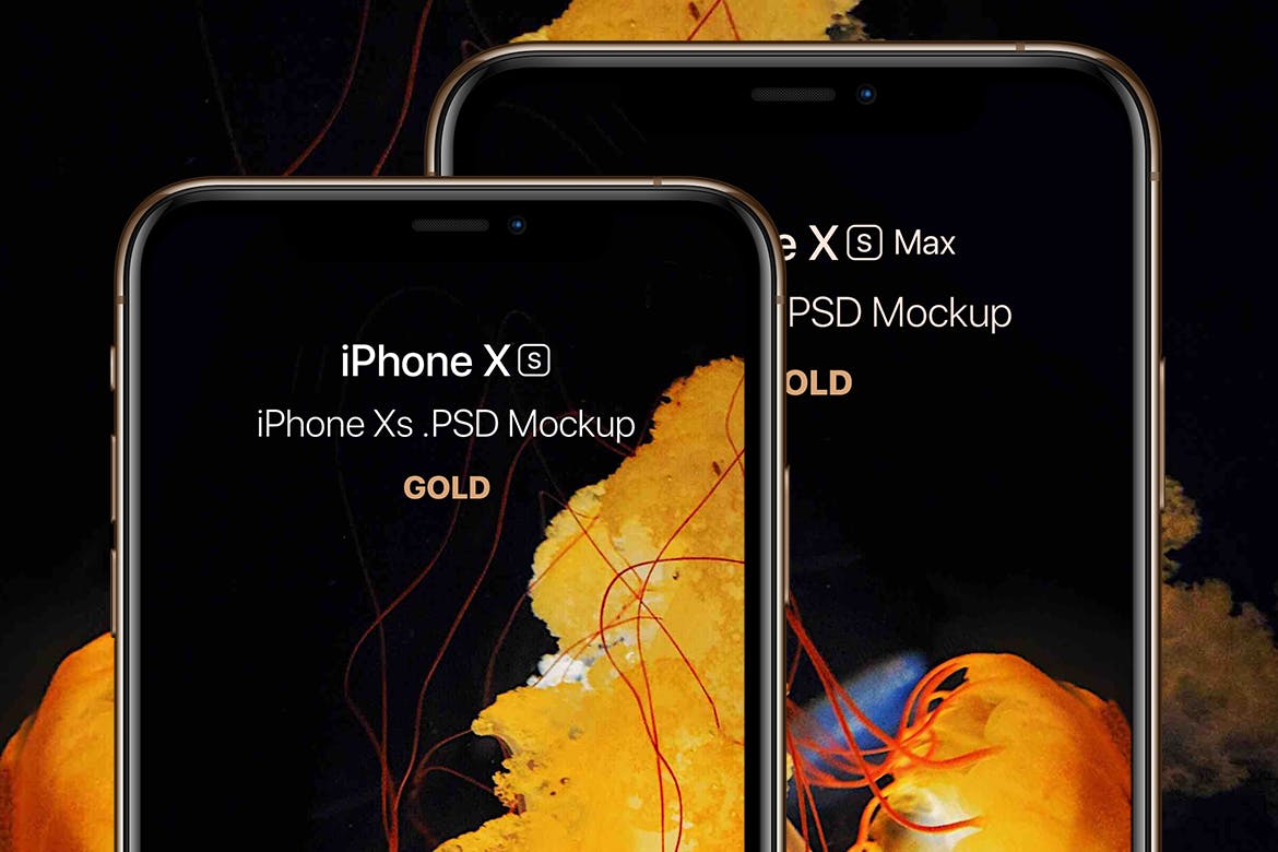 迄今为止最逼真的iPhone Xs PSD样机展示模型 ip