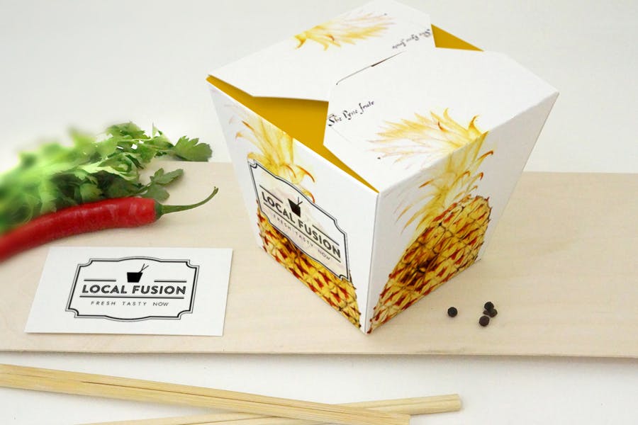 食品盒子包装模型HQ摄影筷子包装Food Box Mocku
