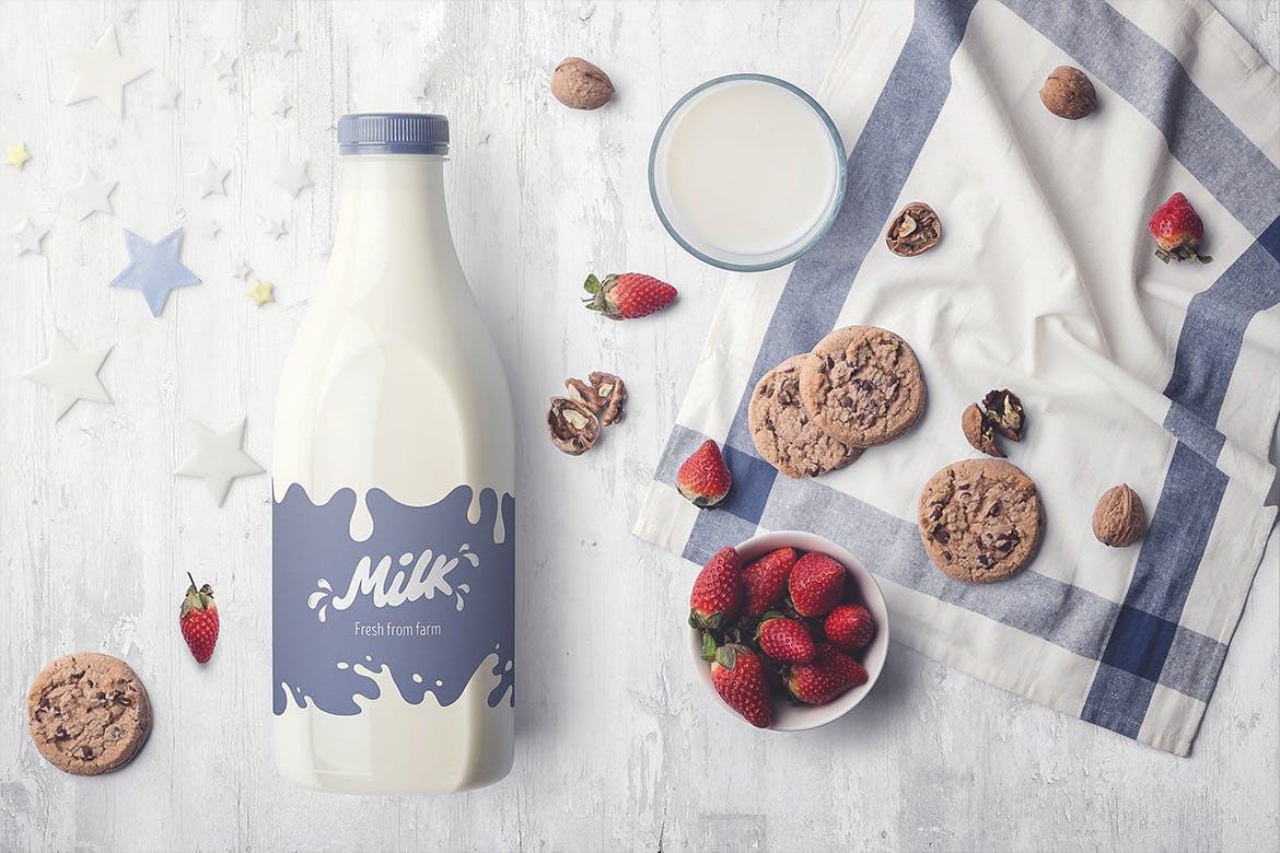 高品质的时尚高端简约风格的牛奶酸奶奶瓶 milk-bottl