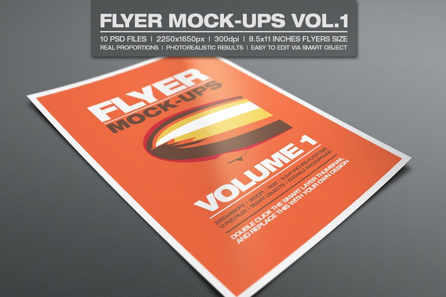 多视角传单样机模板 Flyer Mock-ups Vol.1