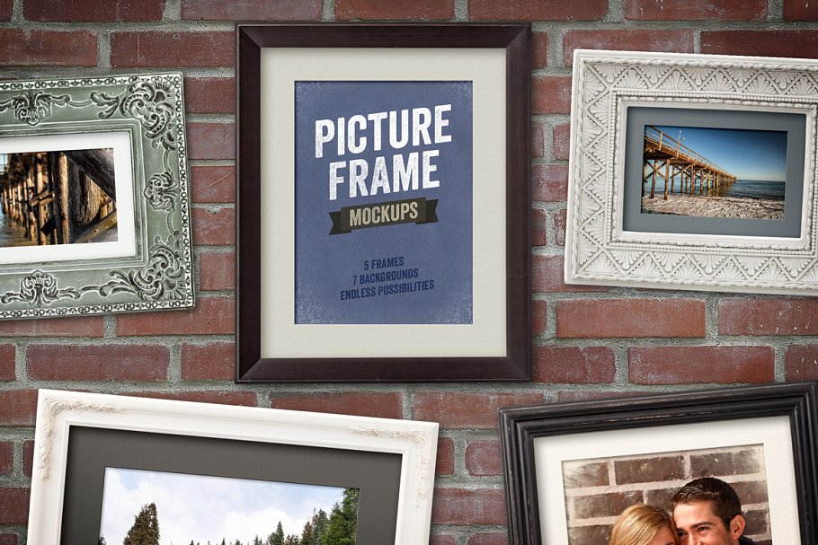 经典传统的图片画框样机 Picture Frame Mock