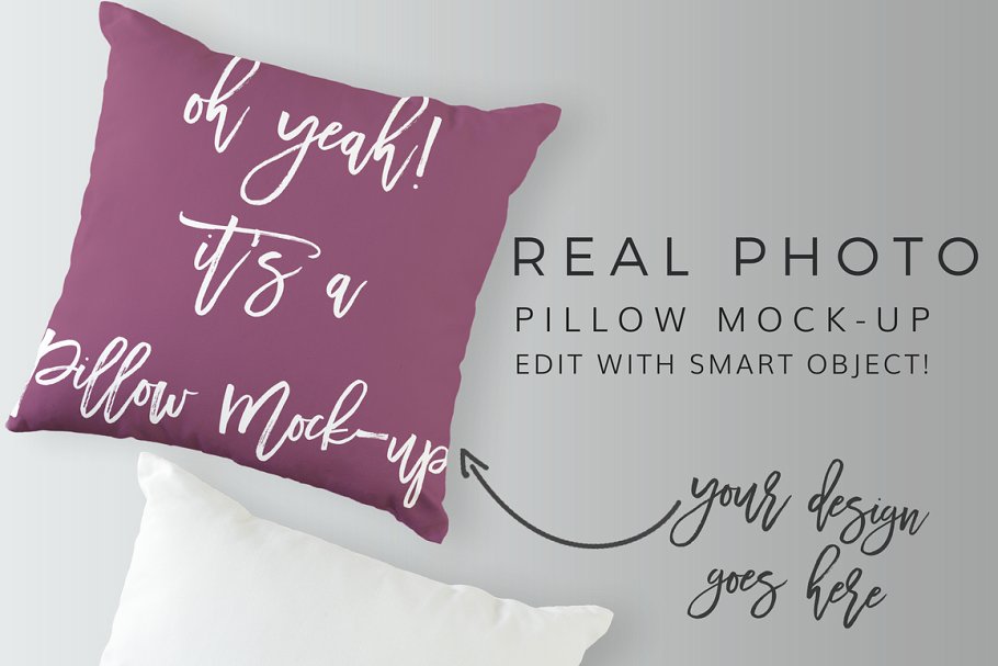 方向抱枕样机 Throw Pillow Mockup #93