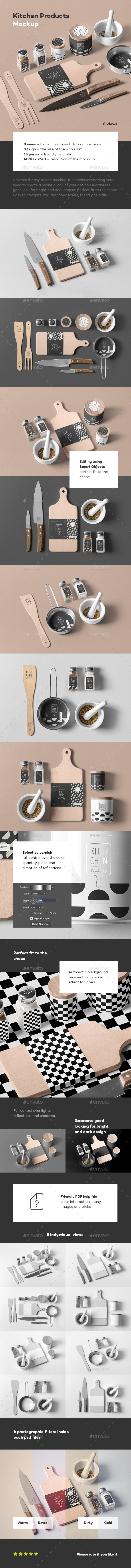 高端厨房用品展示样机下载 Kitchen Branding