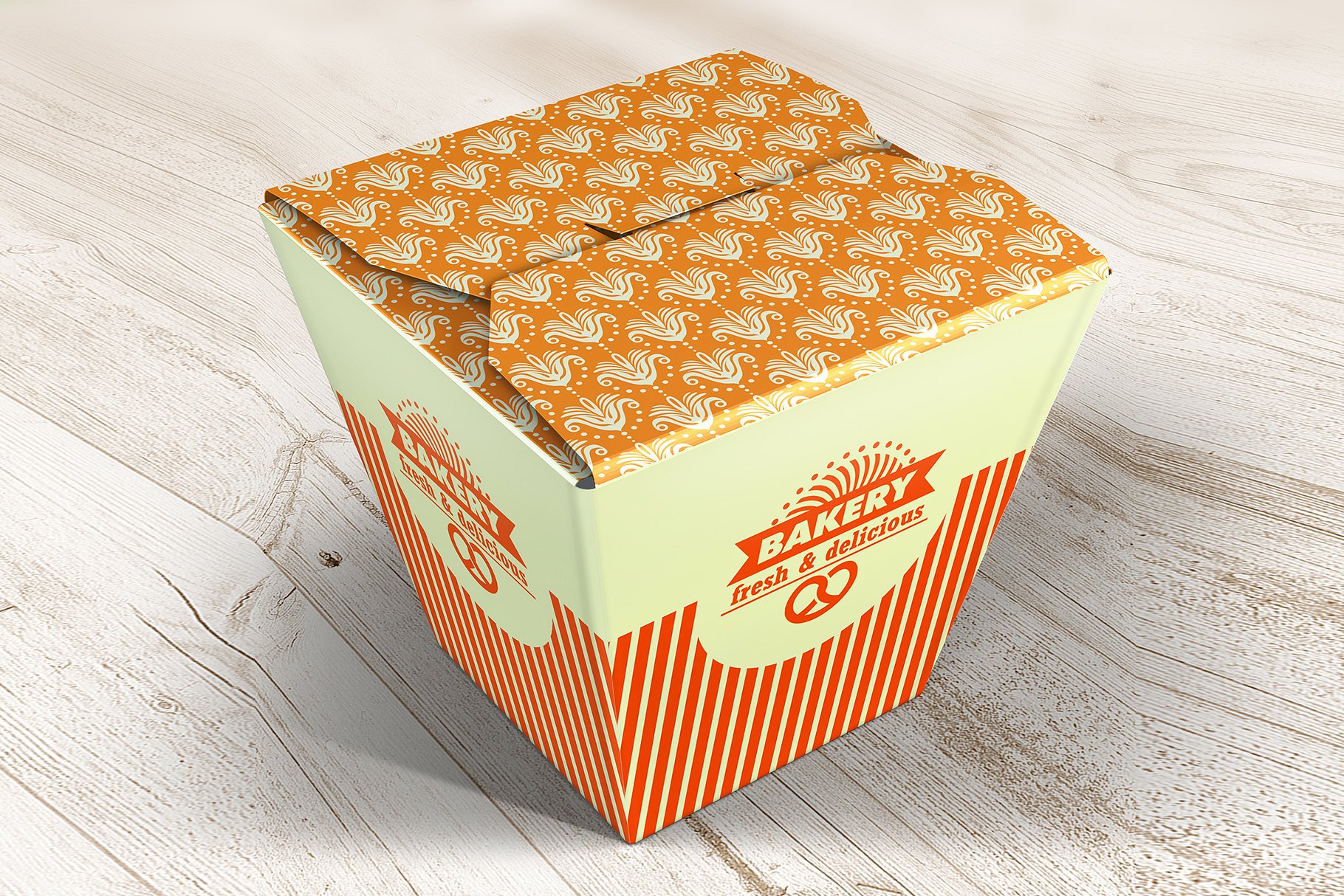 快餐盒子设计样机 Food Box mockups  #92