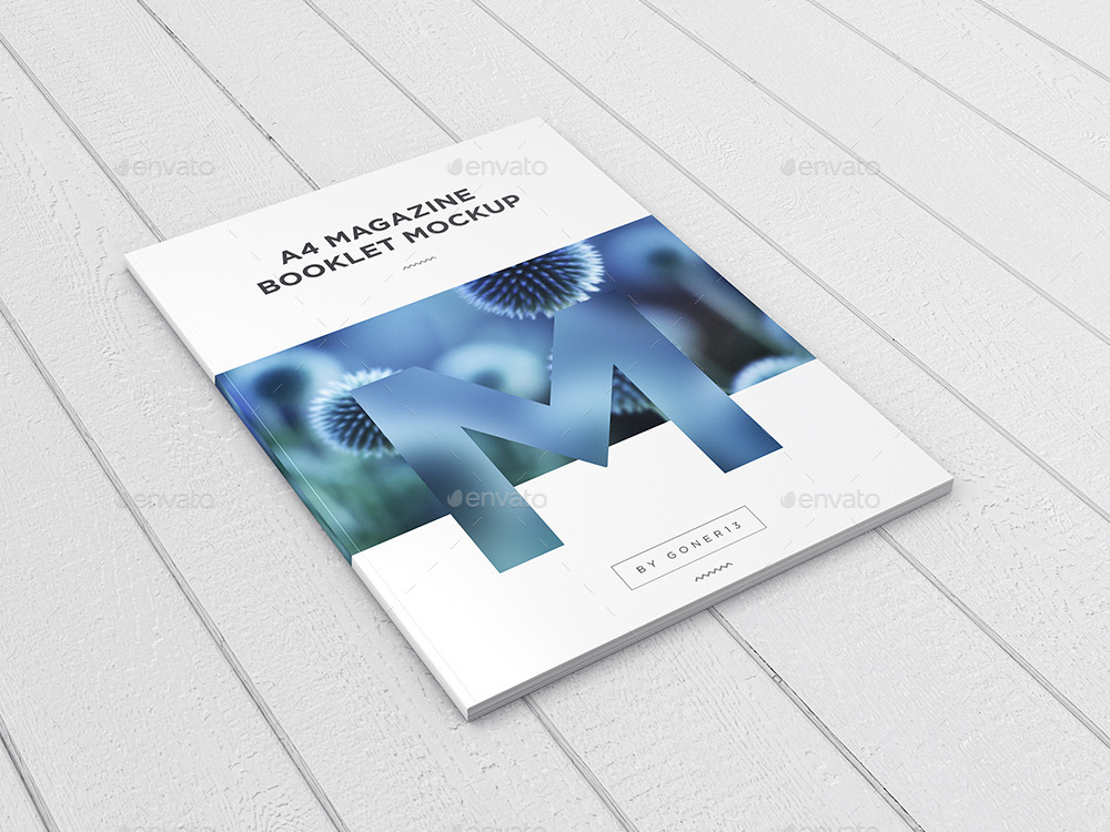 A4杂志展示样机下载 A4 Magazine MockUp