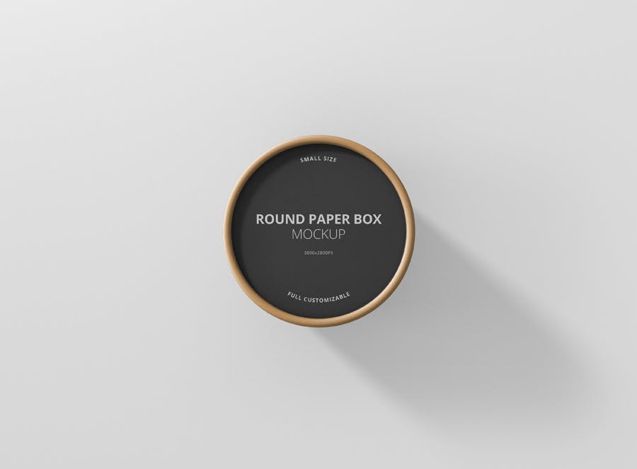 圆形纸质包装盒包装paper-box-mockup-roun