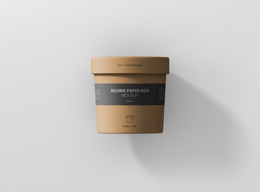 圆形纸质包装盒包装paper-box-mockup-roun