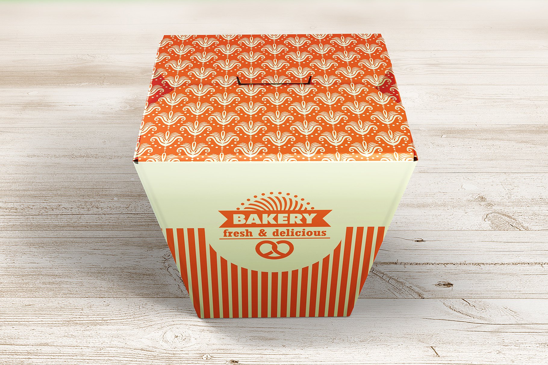 快餐盒子设计样机 Food Box mockups  #92