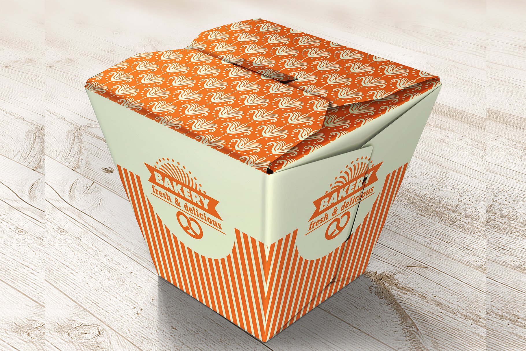 快餐盒子设计样机 Food Box mockups  #92