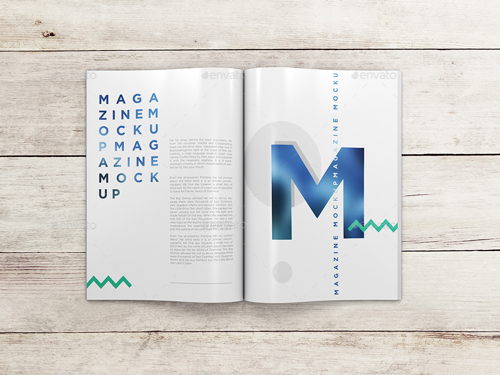 A4杂志展示样机下载 A4 Magazine MockUp