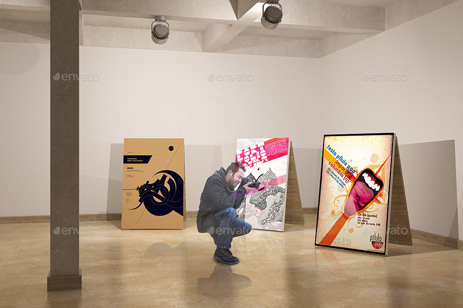 高端的3D展览馆样机下载 Exhibition Mockup