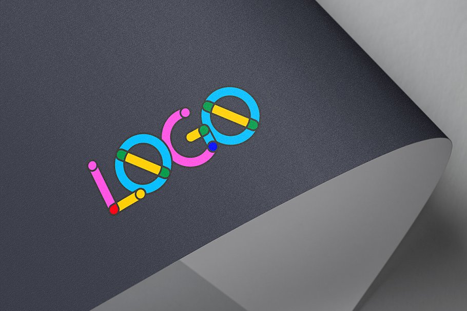 LOGO设计配色展示样机 Full-Color Logo M