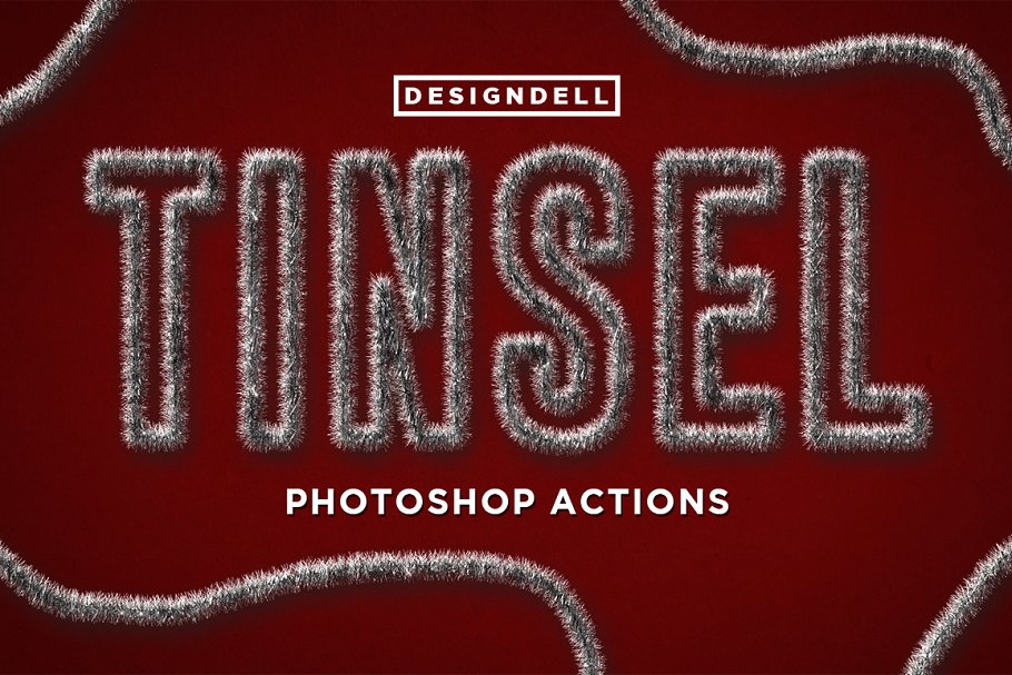 金属字体设计ps特效 Tinsel Photoshop Ef