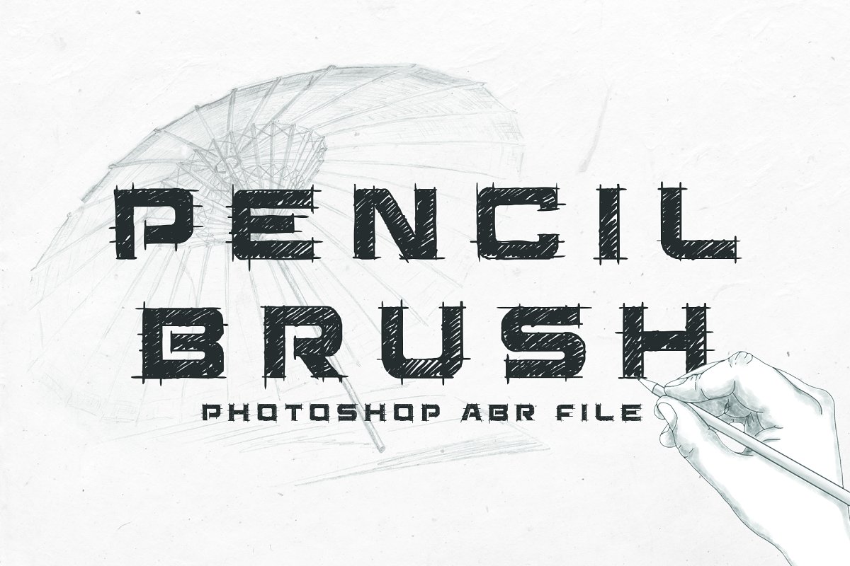 铅笔素描效果笔刷Photoshop Pencil Brush