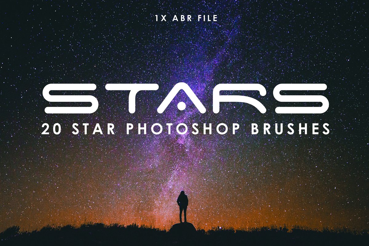 浪漫星空效果Photoshop笔刷Star Photosho