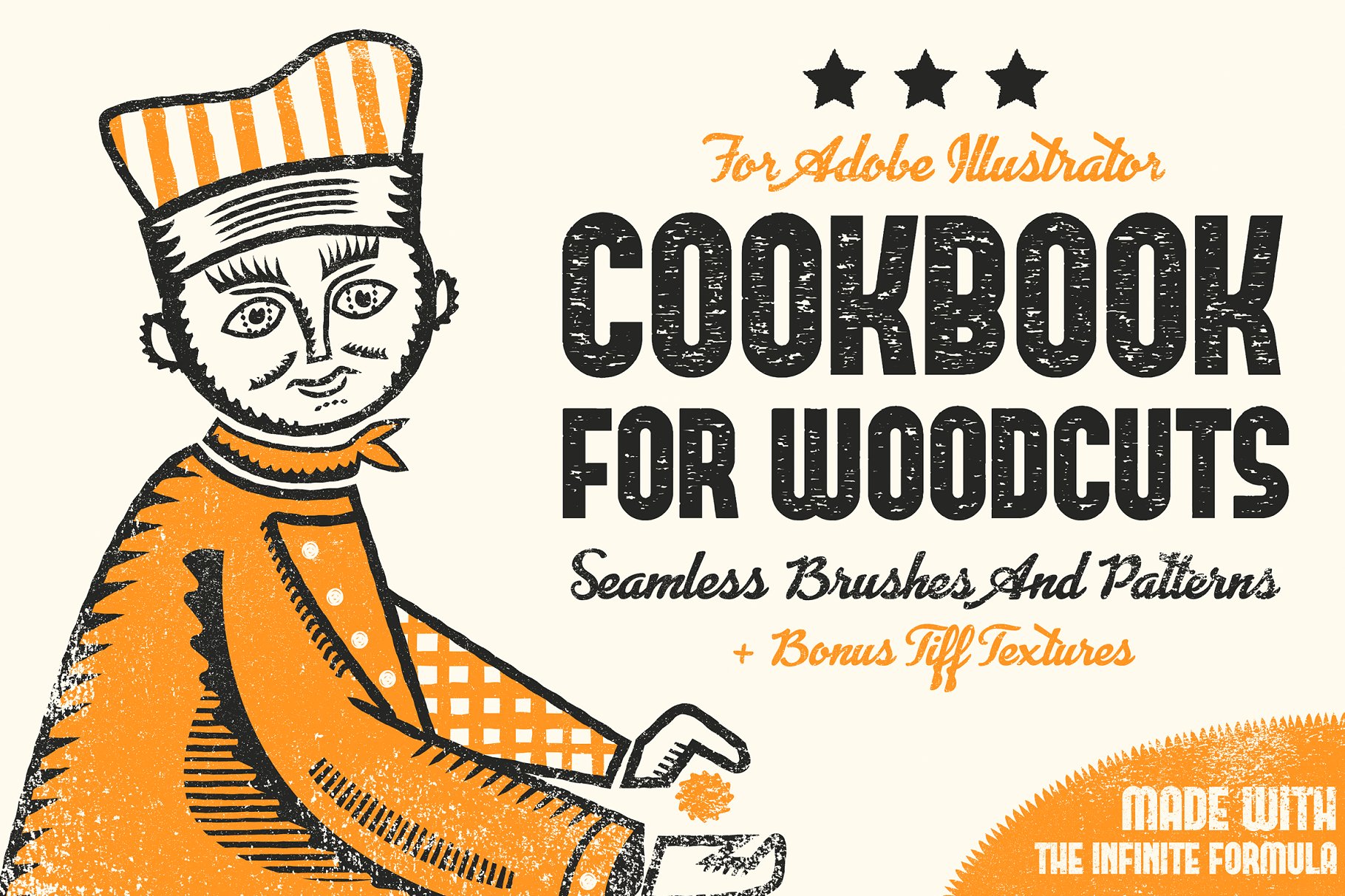 肌理笔刷下载 Cookbook for Woodcuts B