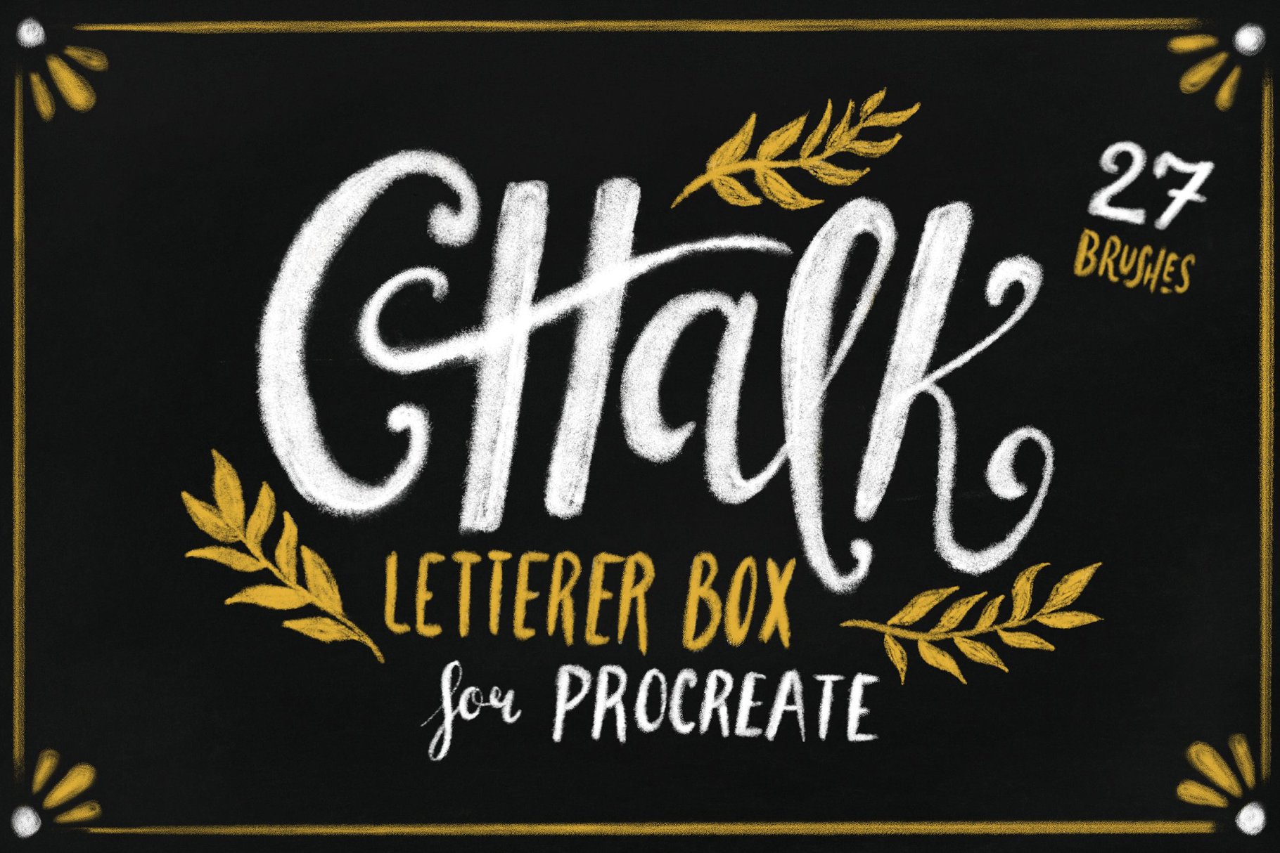 粉笔笔刷素材纹理 Chalk Letterer Box fo