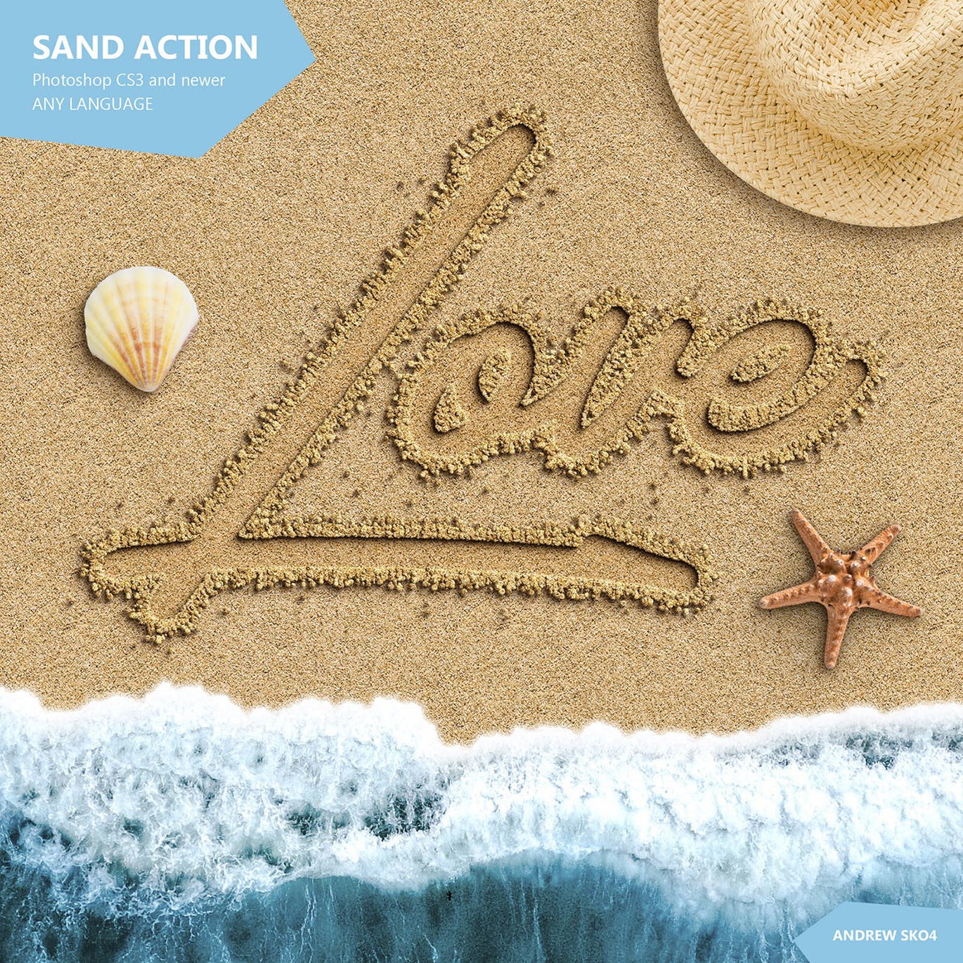 逼真的海洋沙滩效果sand-photoshop-action