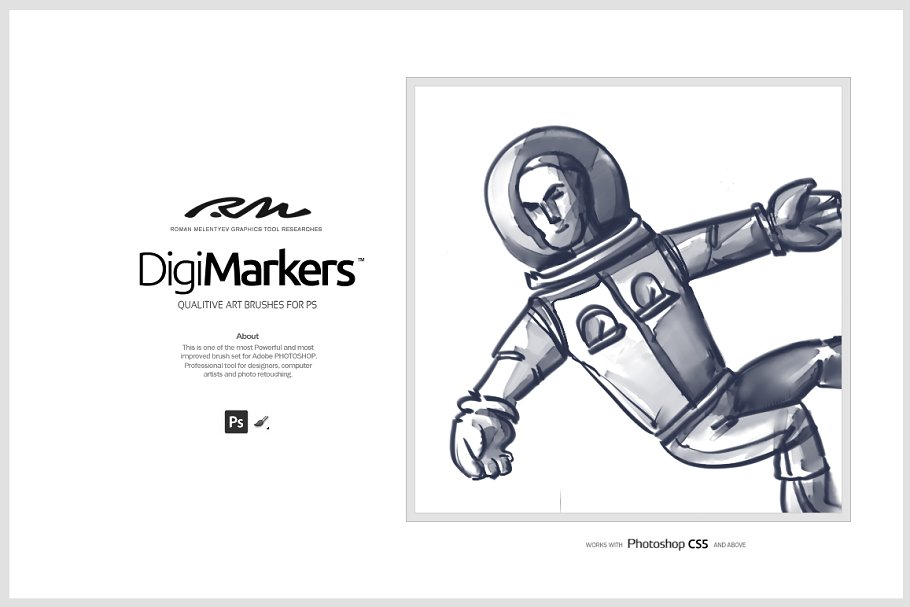 马克笔笔刷下载 RM Digi Markers #12395