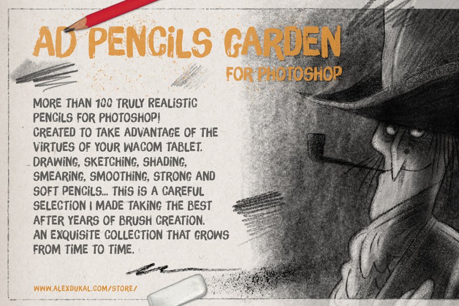 铅笔素描笔刷 The Pencils Garden #123